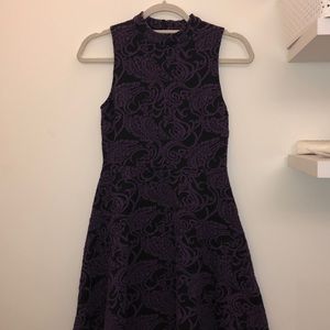 Mock Neck Skater Dress